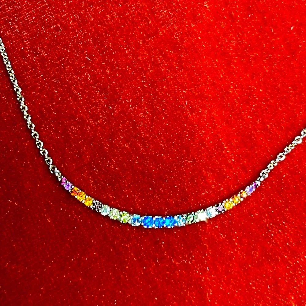 Multi Gemstone 16”-18” Layering Necklace Vivid & Spectacular